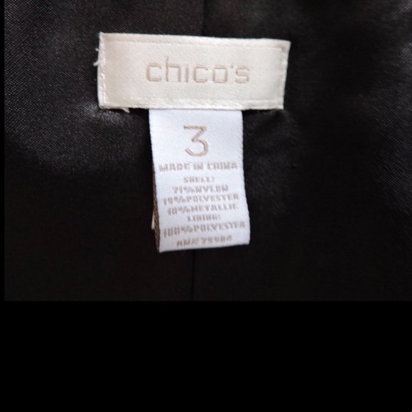 Chico’s Black and White Jacket XL (16) - Picture 7 of 7